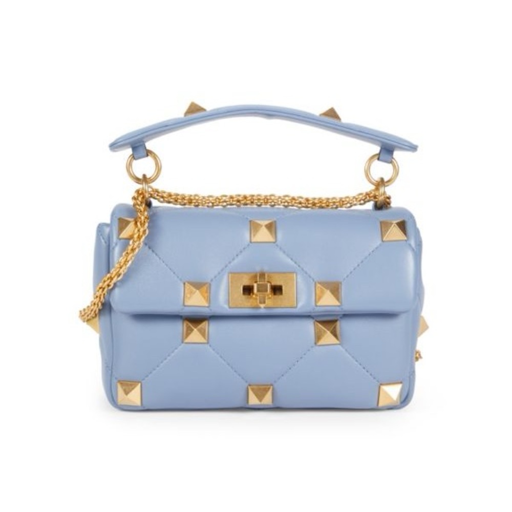 Valentino Garavani Medium Roman Stud Leather Top Handle Bag